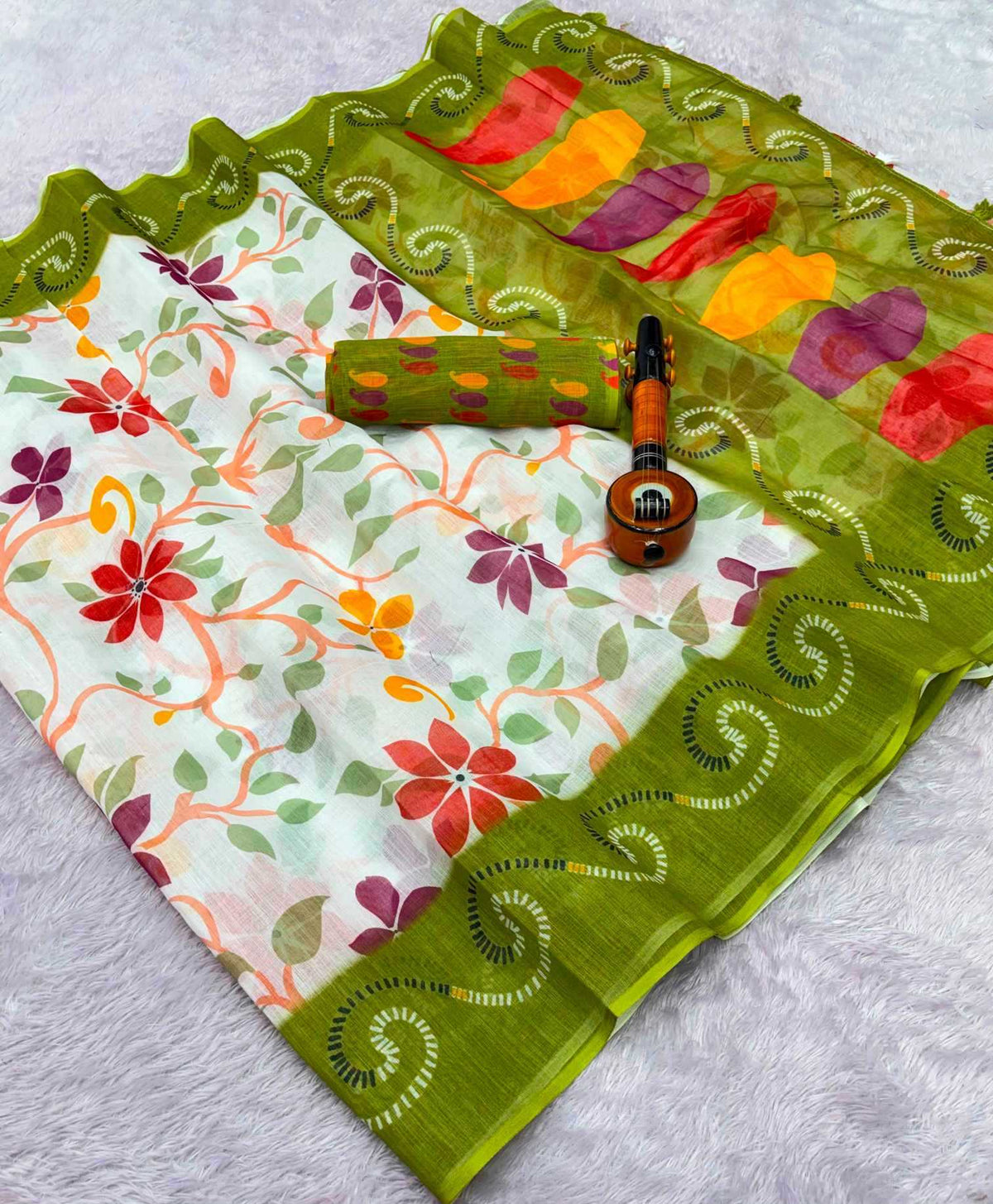 Aruna Linen Printed Saree