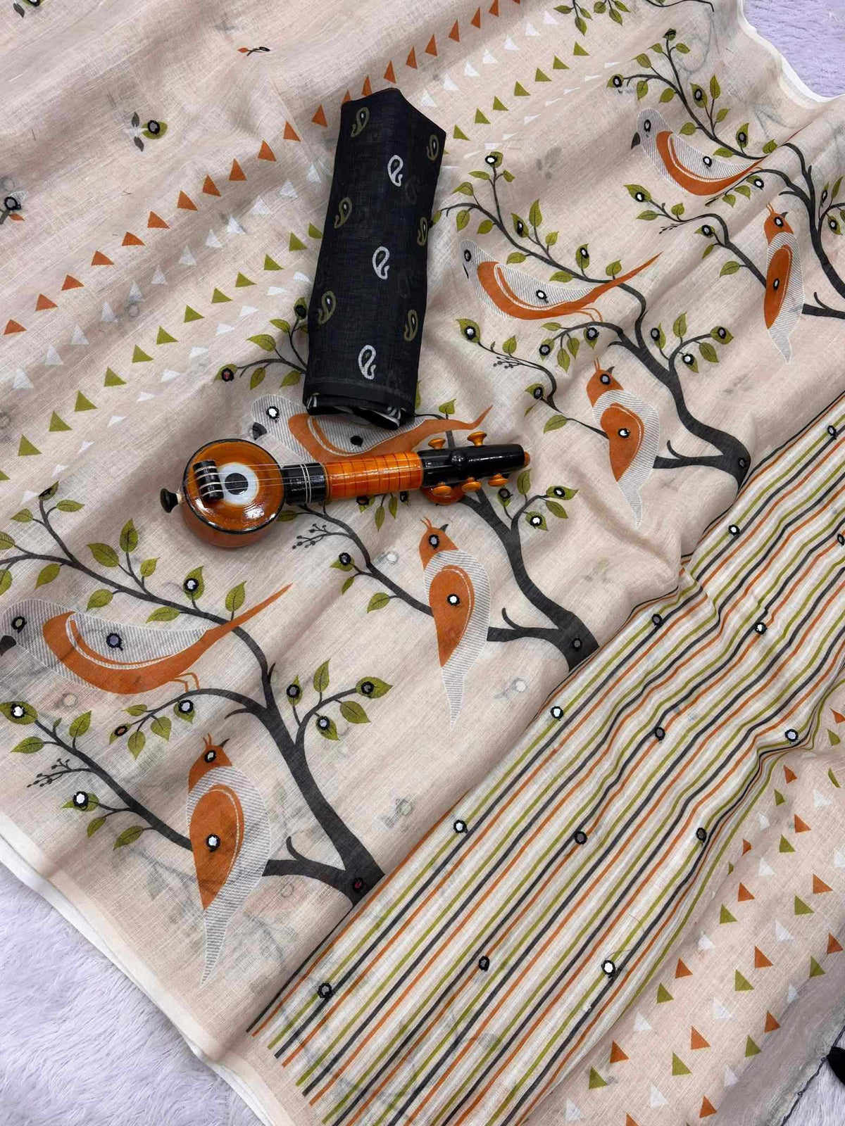 Kaashvi Cotton Linen Saree