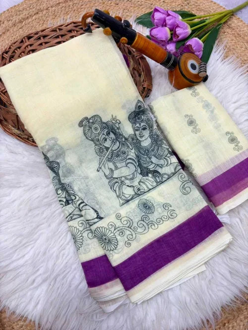 Kanak Linen Printed Saree