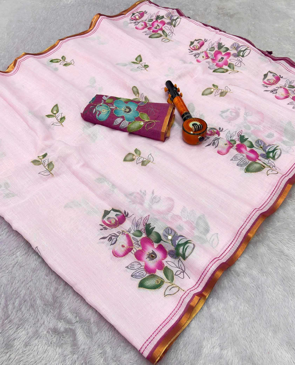 Kashmira Linen Printed Saree