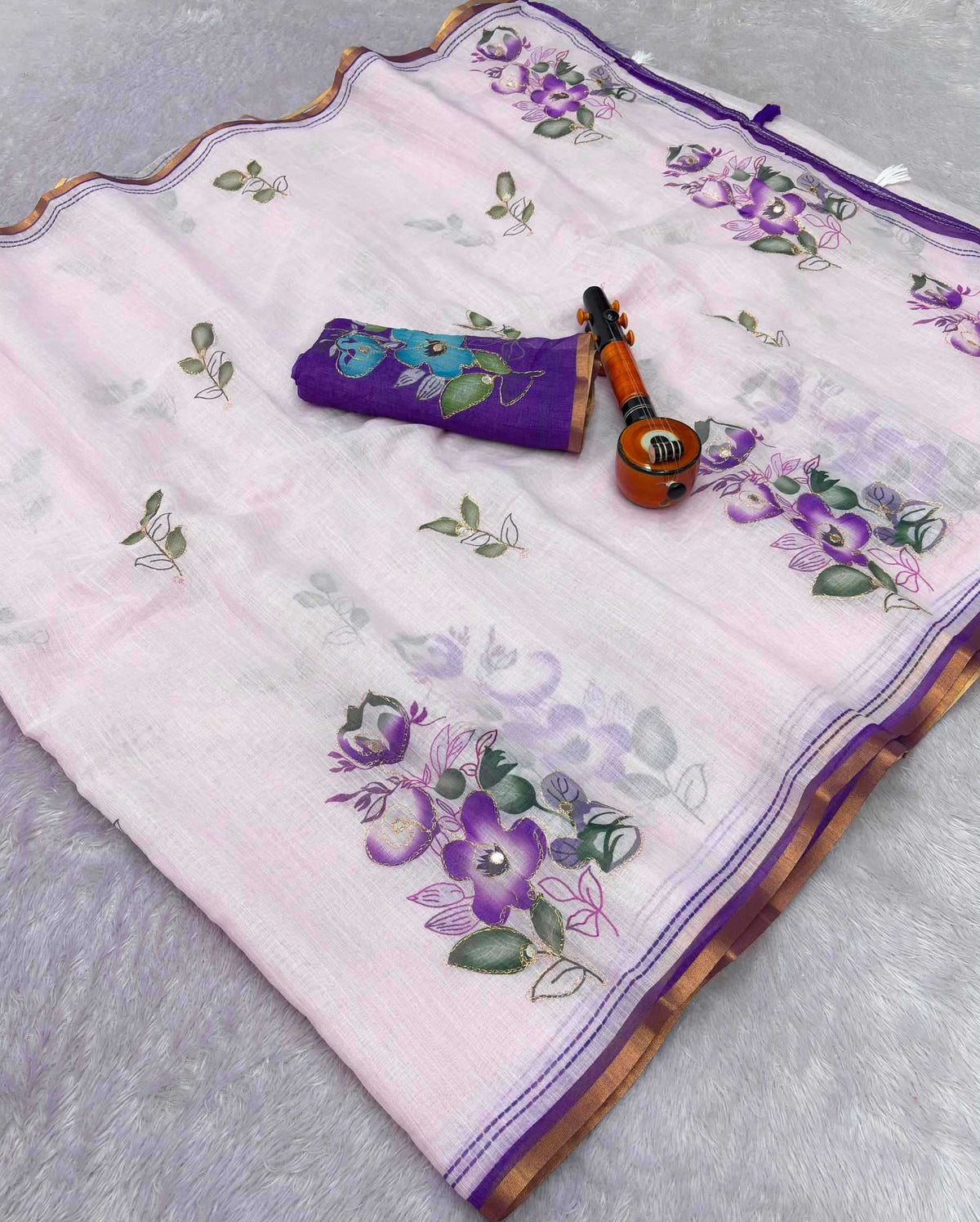 Kashmira Linen Printed Saree