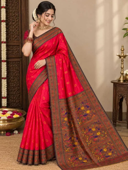 Back Banarasi Soft Silk Designer Saree