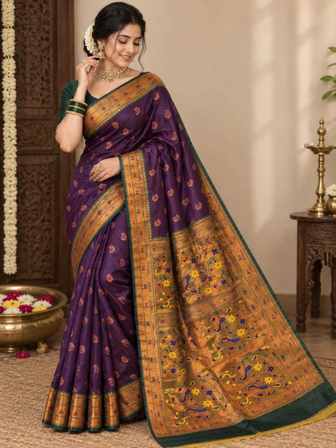 Back Banarasi Soft Silk Designer Saree