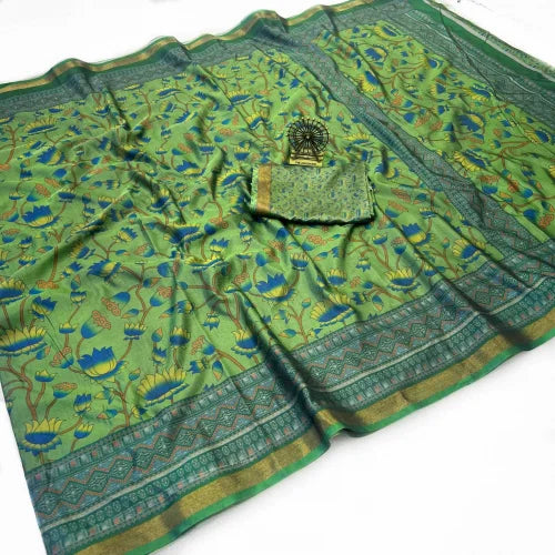 Black Dola Silk Saree