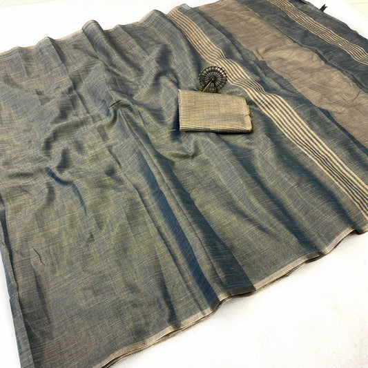 Bric Cotton Linen Saree