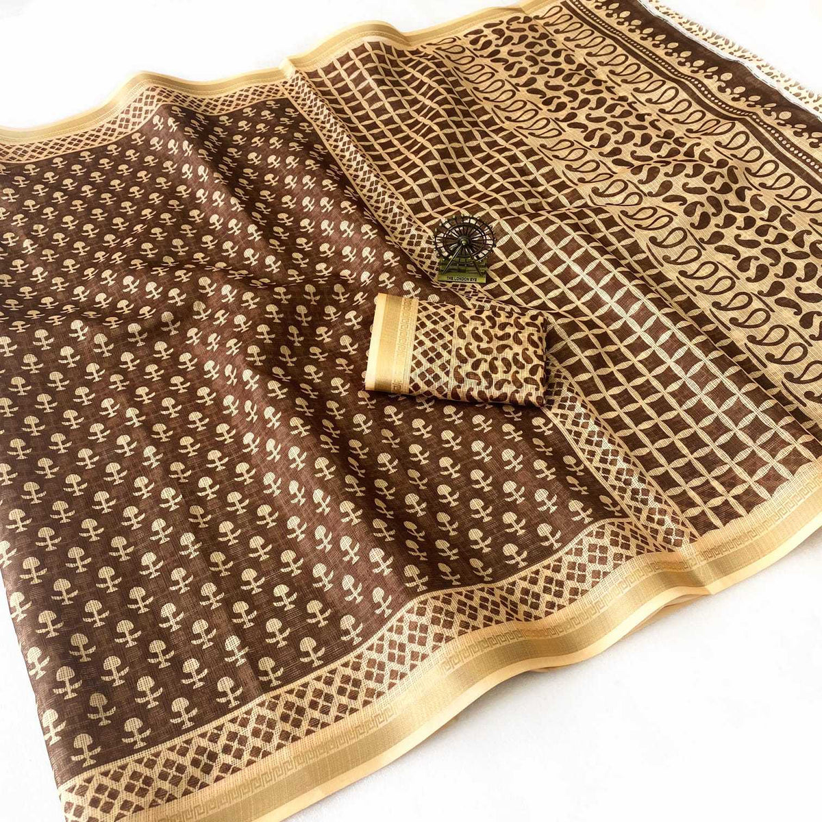 Kota Chex Designer Saree