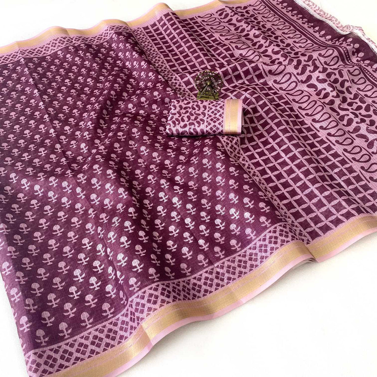 Kota Chex Designer Saree