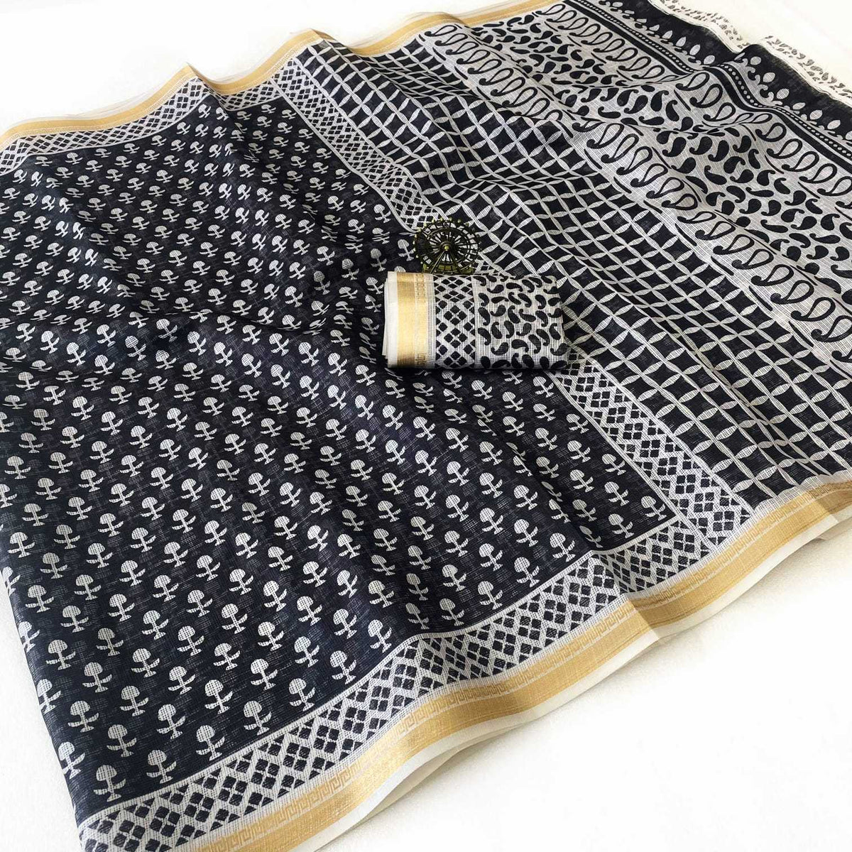 Kota Chex Designer Saree
