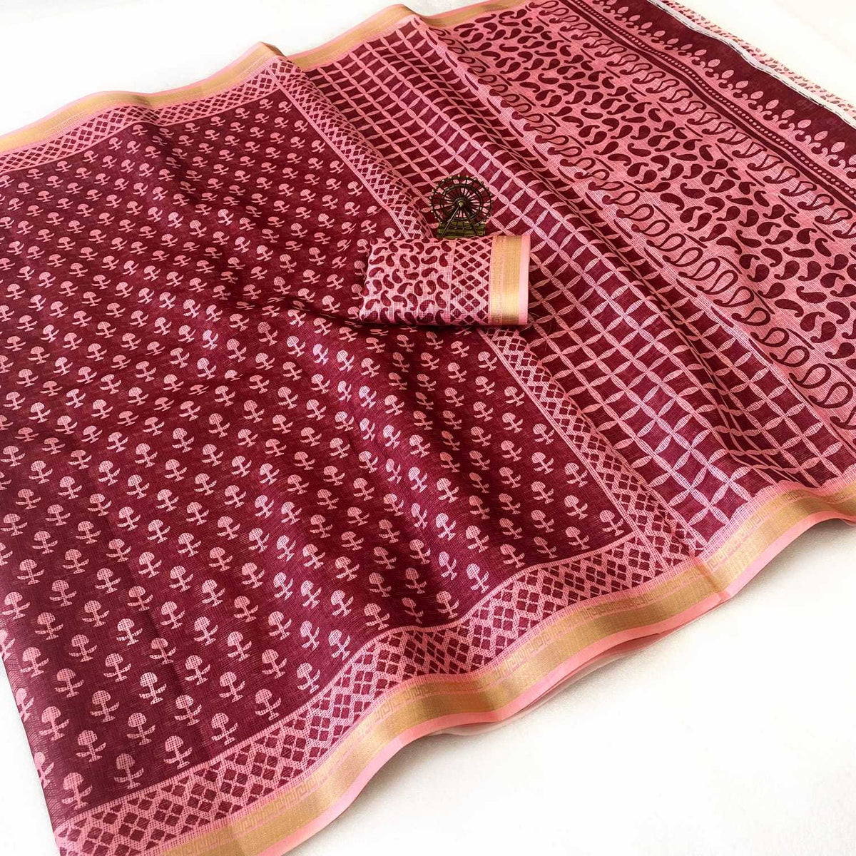 Kota Chex Designer Saree