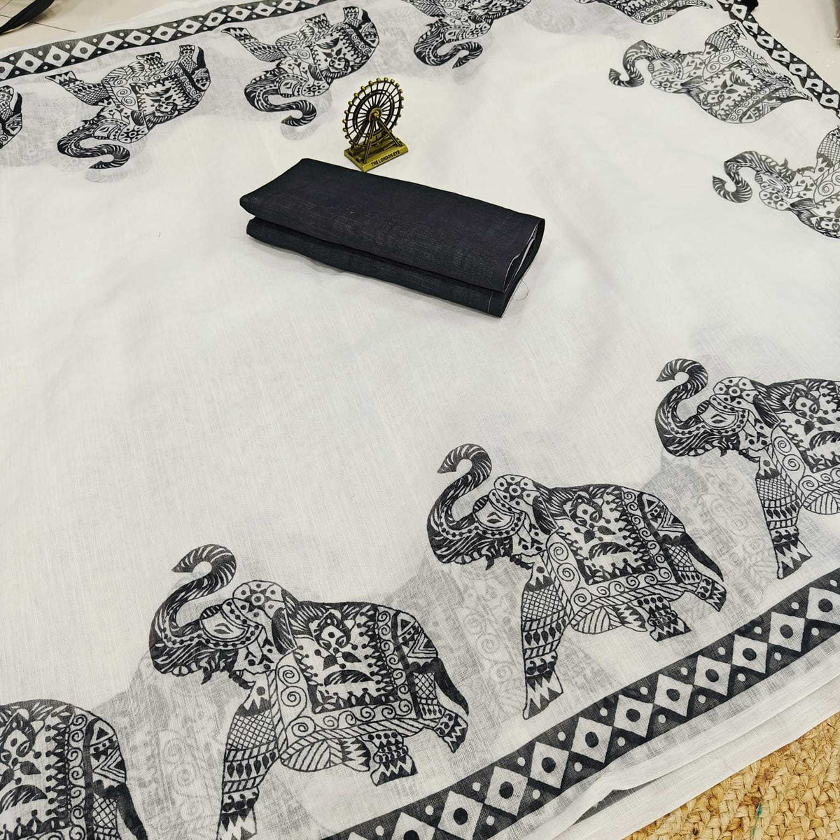 Linen Erode Silk Designer Saree