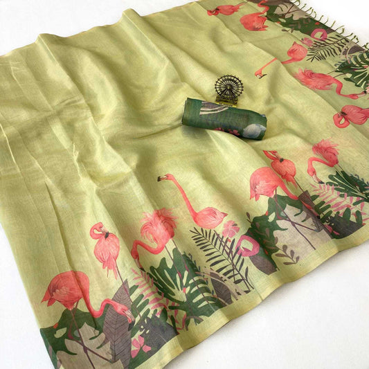 Nivika Tissue Silk Printed Saree