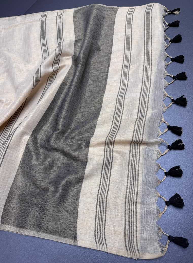Pure Linen Designer Saree