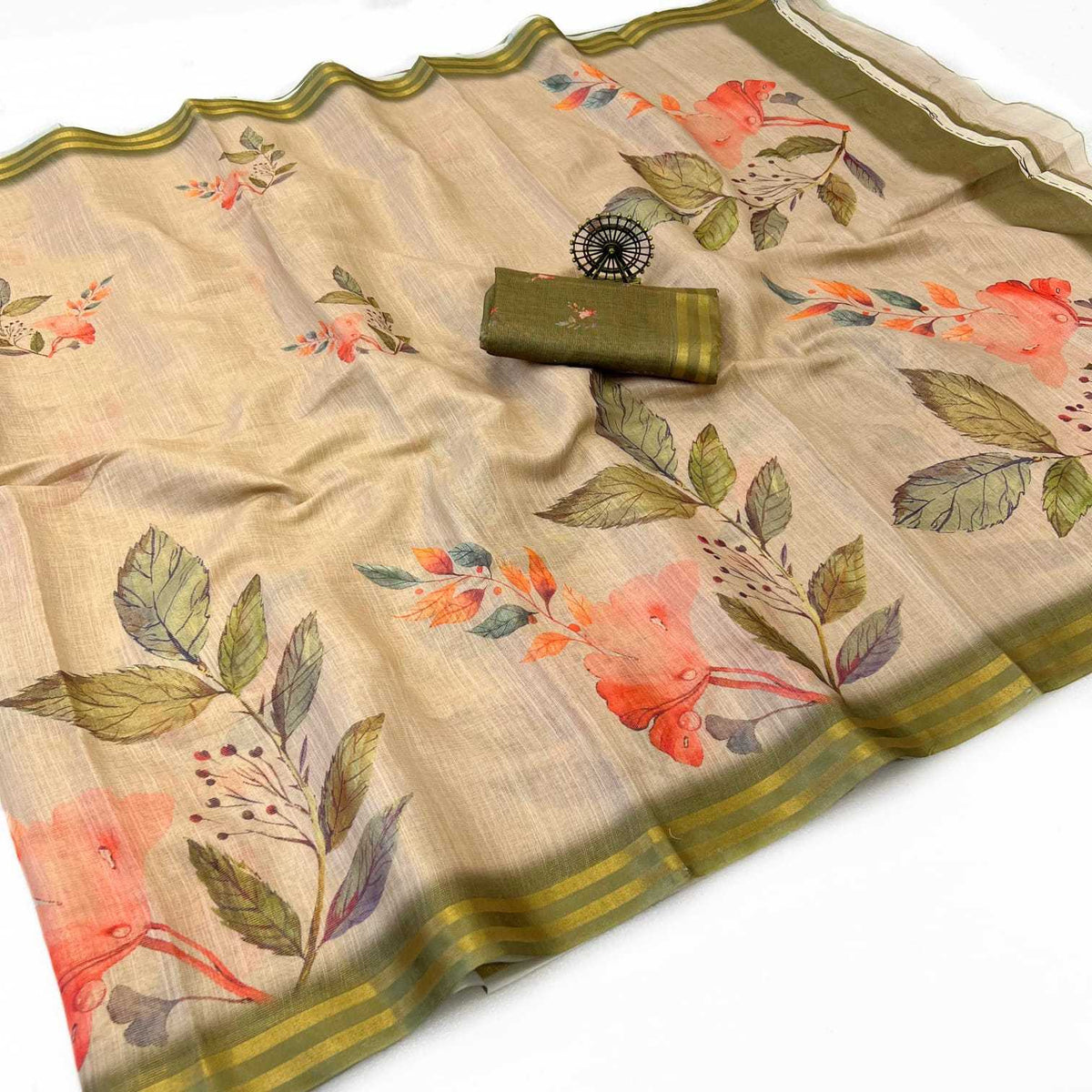 Pure Soft Cotton Designer Saree