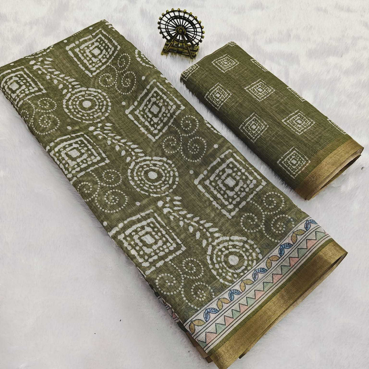 Rriv Pure Cotton Printed Saree