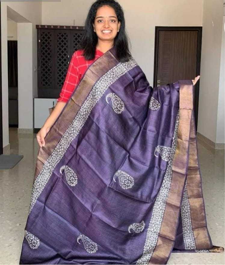Same Tussar Silk Designer Saree