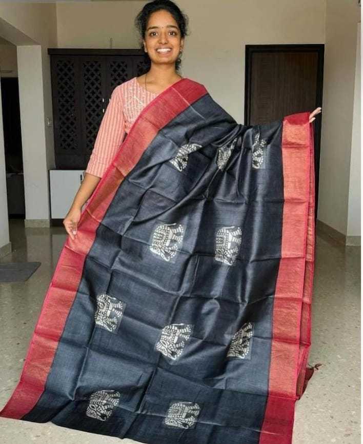 Same Tussar Silk Designer Saree