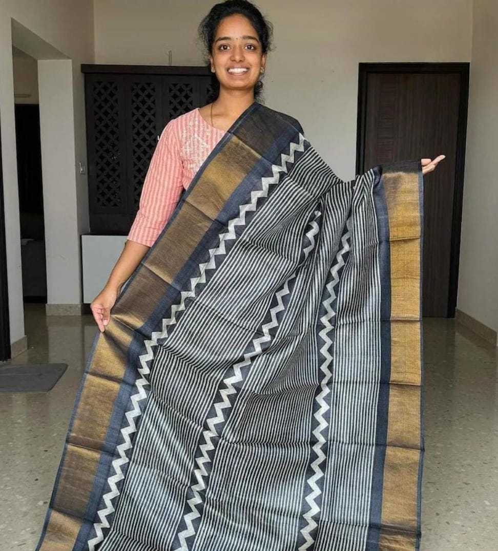 Same Tussar Silk Designer Saree