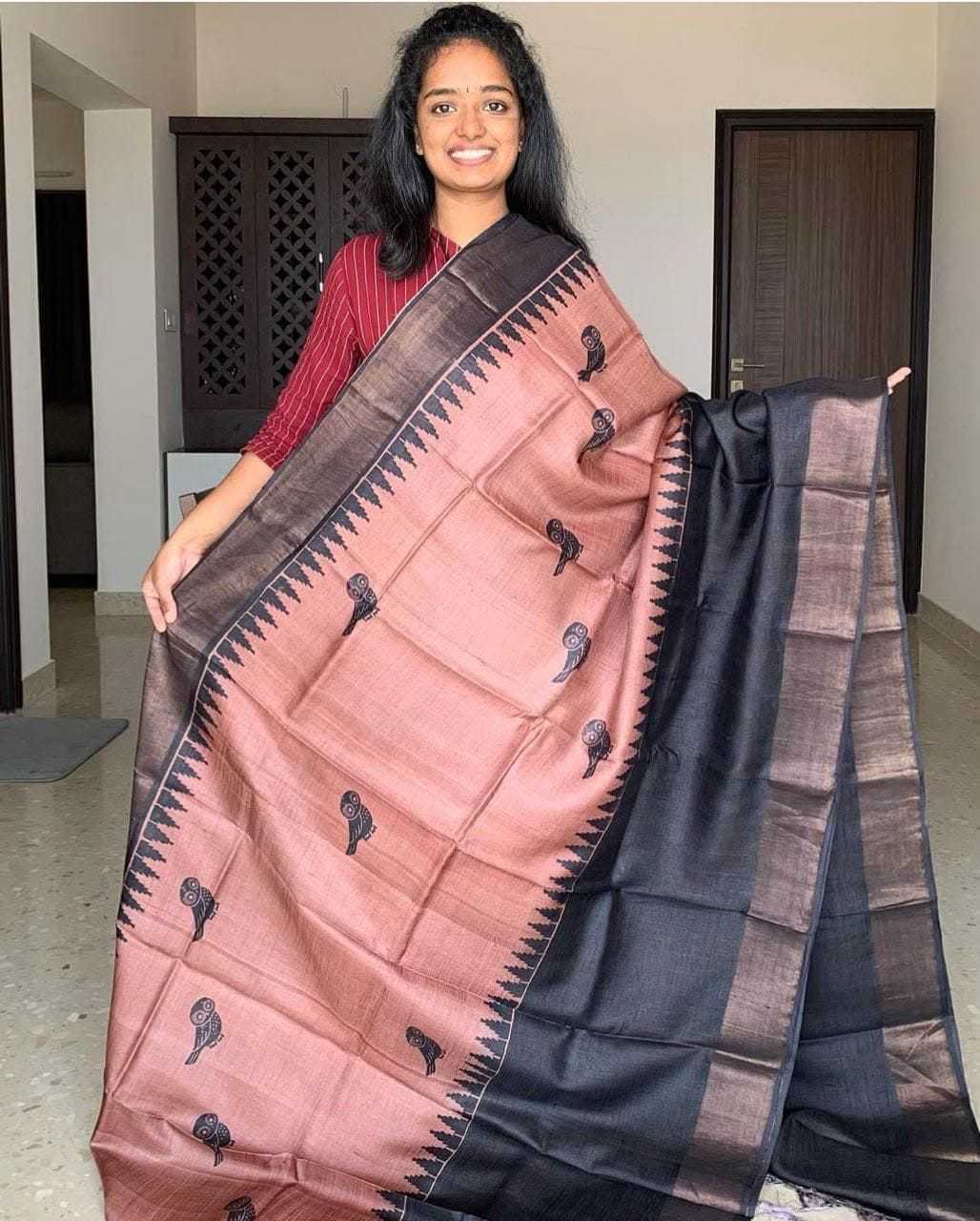 Same Tussar Silk Designer Saree