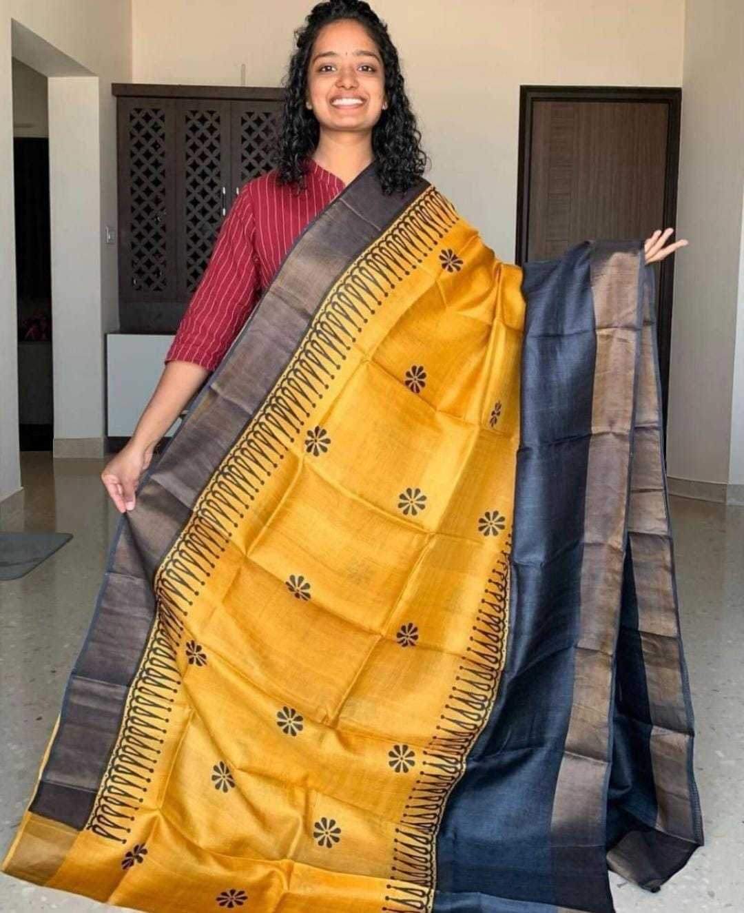 Same Tussar Silk Designer Saree