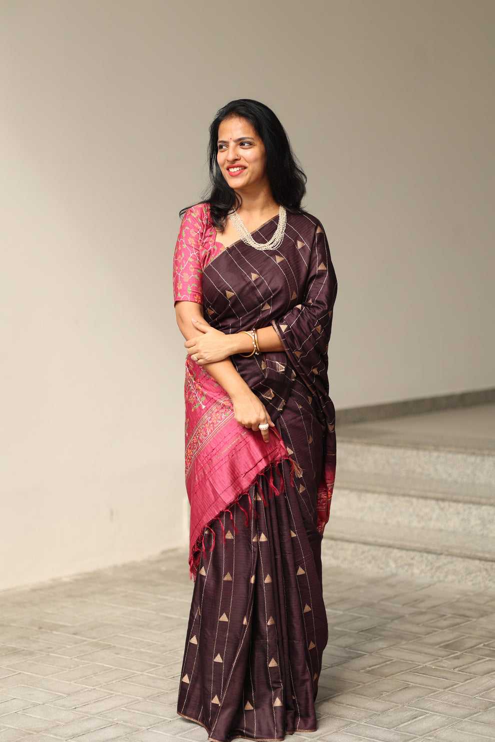 Tussar Silk Printed Saree