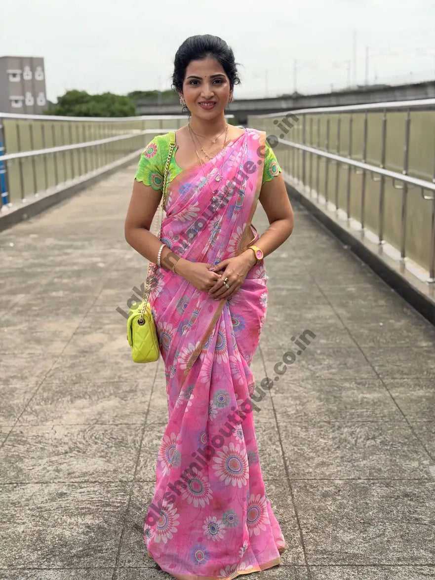 Uali Soft Cotton Designer Saree