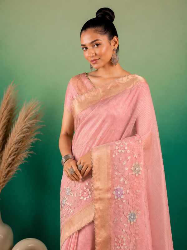 Florent Tissue Silk Linen Saree