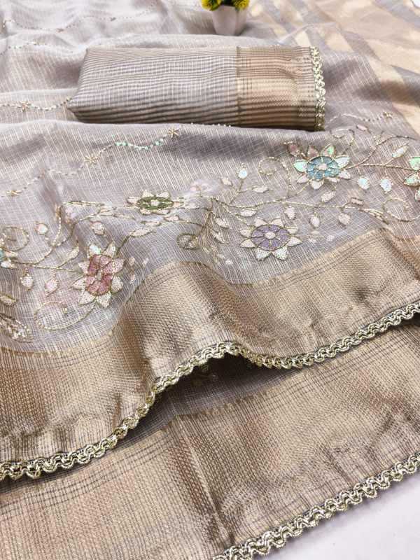 Florent Tissue Silk Linen Saree