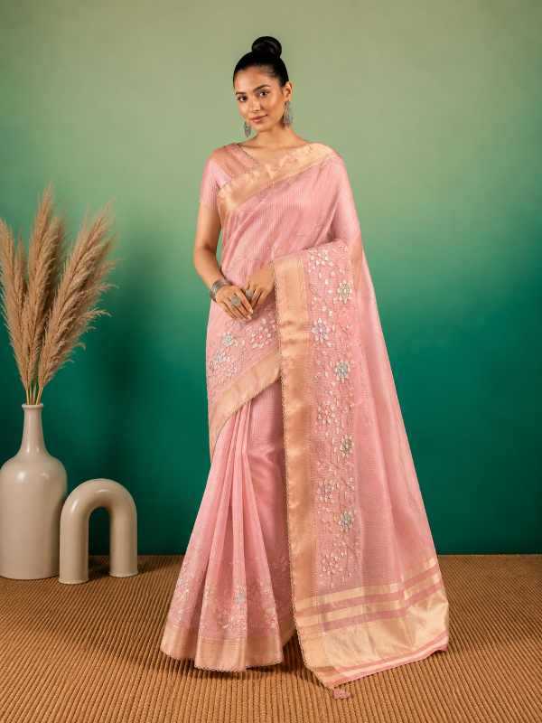 Florent Tissue Silk Linen Saree
