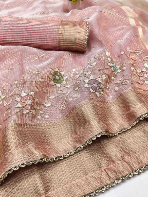 Florent Tissue Silk Linen Saree