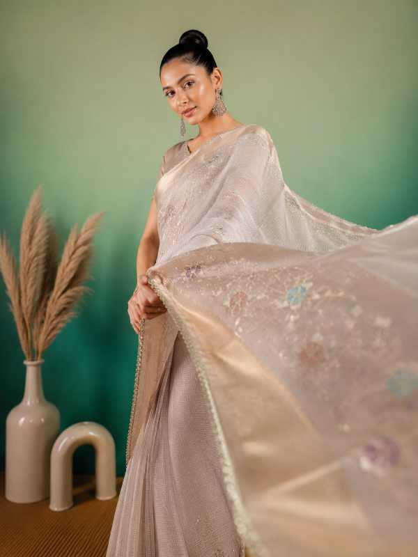 Florent Tissue Silk Linen Saree
