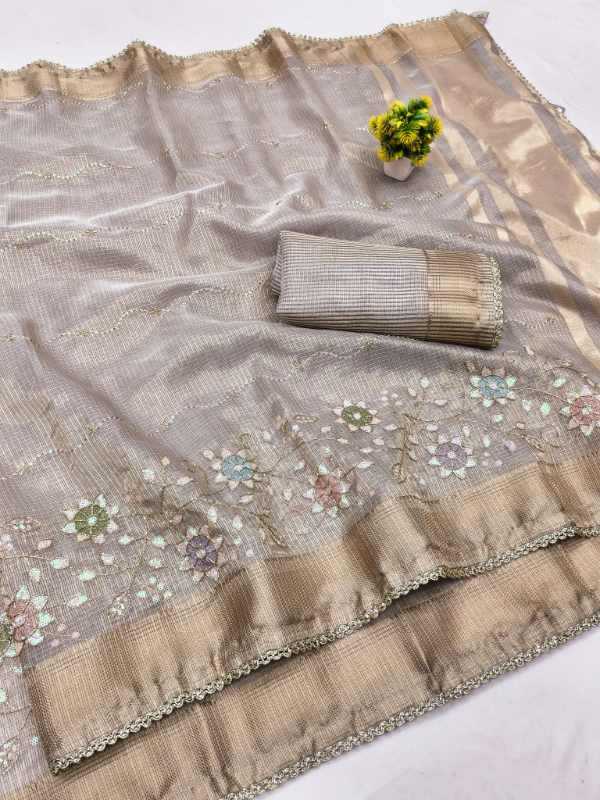Florent Tissue Silk Linen Saree