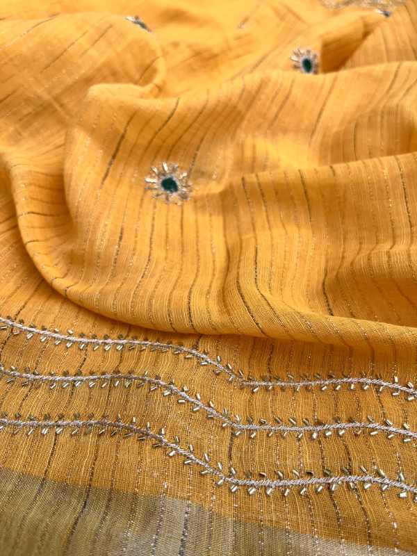 Gurleem Linen Embroidered Saree