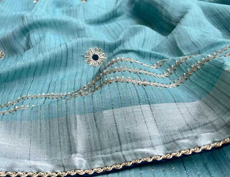 Gurleem Linen Embroidered Saree