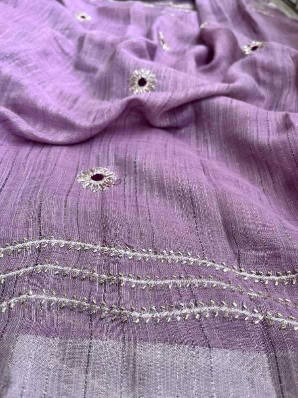 Gurleem Linen Embroidered Saree