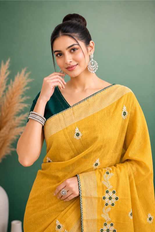Rutvi Cotton Party Wear Saree