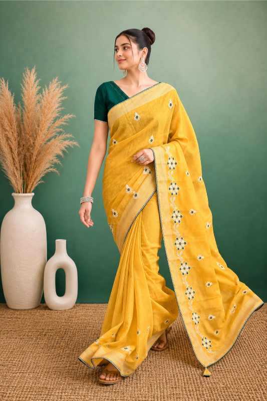 Rutvi Cotton Party Wear Saree