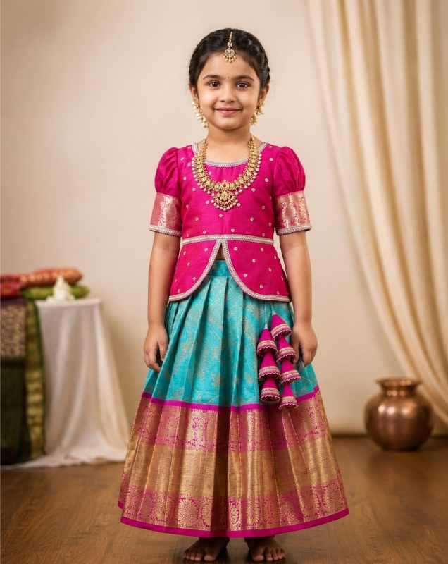 Jacquard Kids Lehenga
