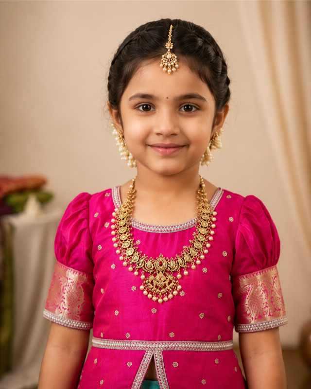 Jacquard Kids Lehenga