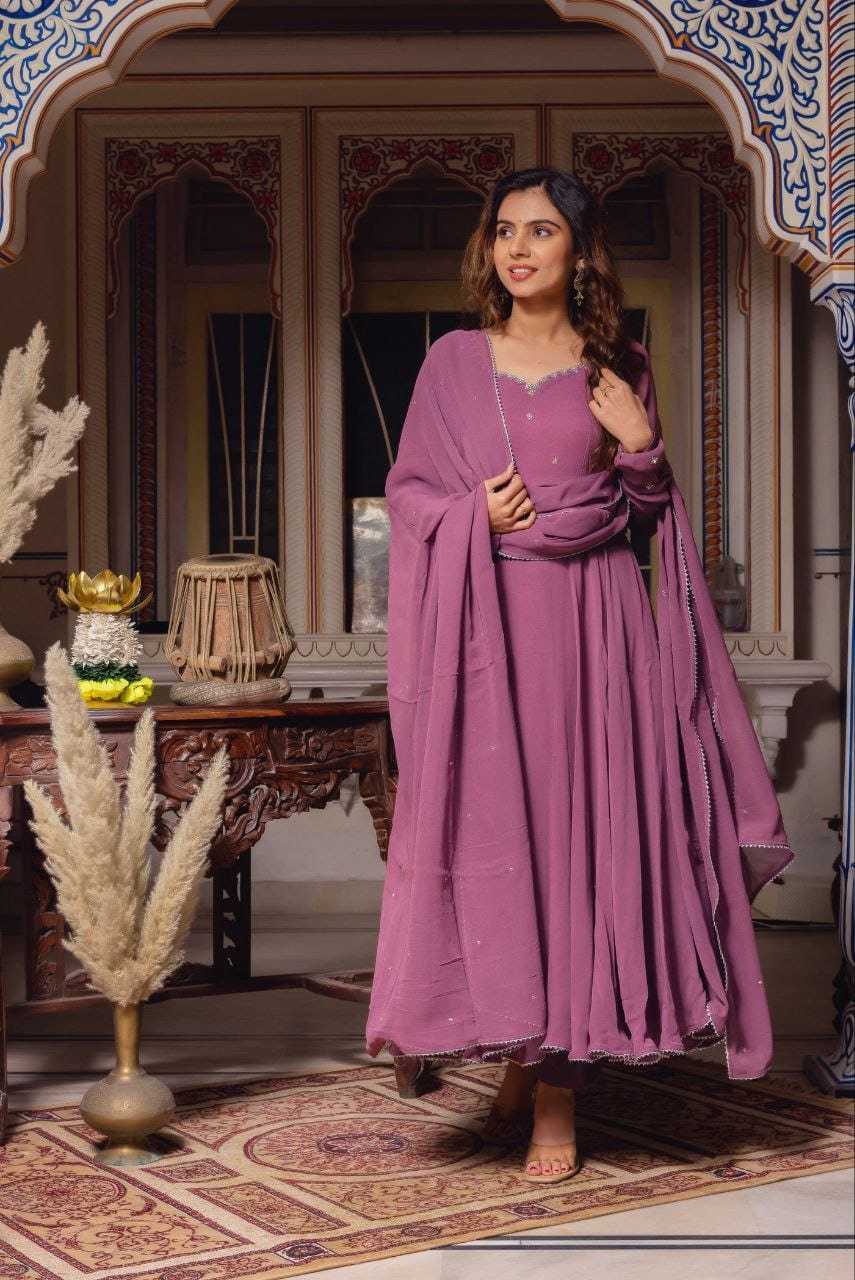 Faux Georgette Anarkali Gown