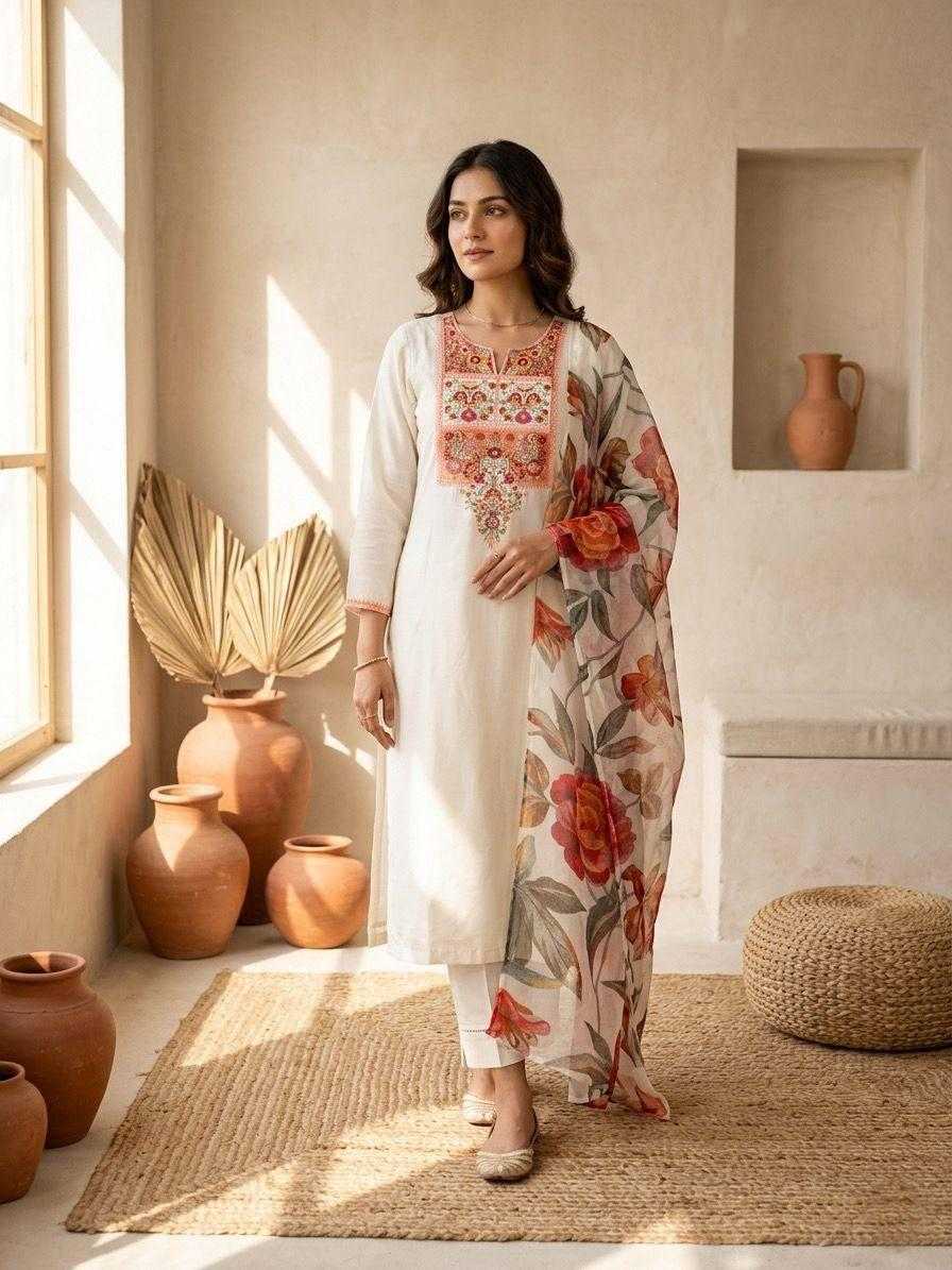 Premium Silk Embroidered Kurti
