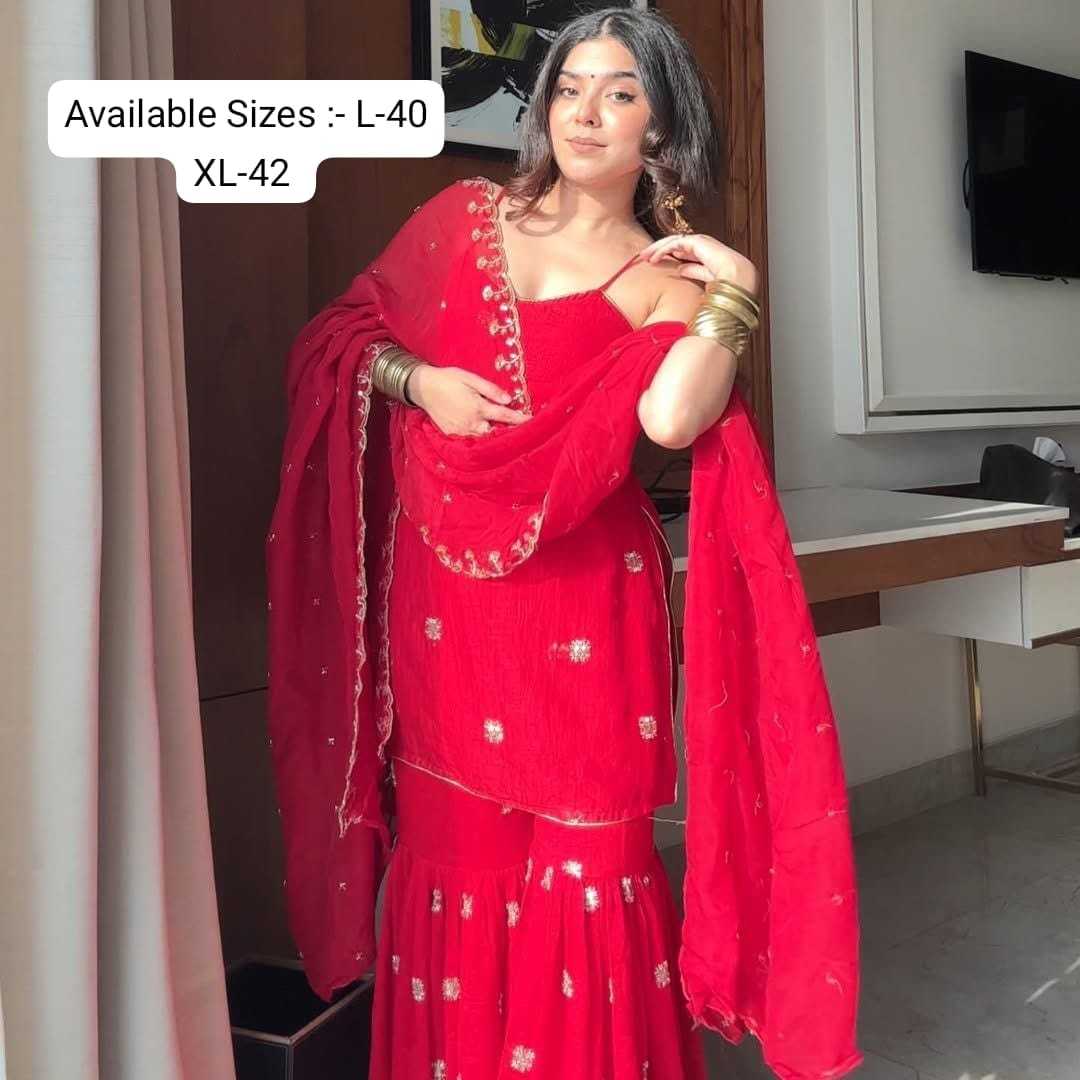 Georgette Sharara Salwar Suit 154