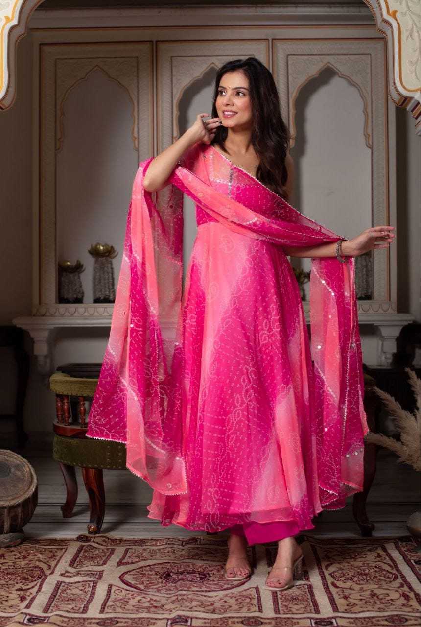 Faux Georgette Embroidery Gown