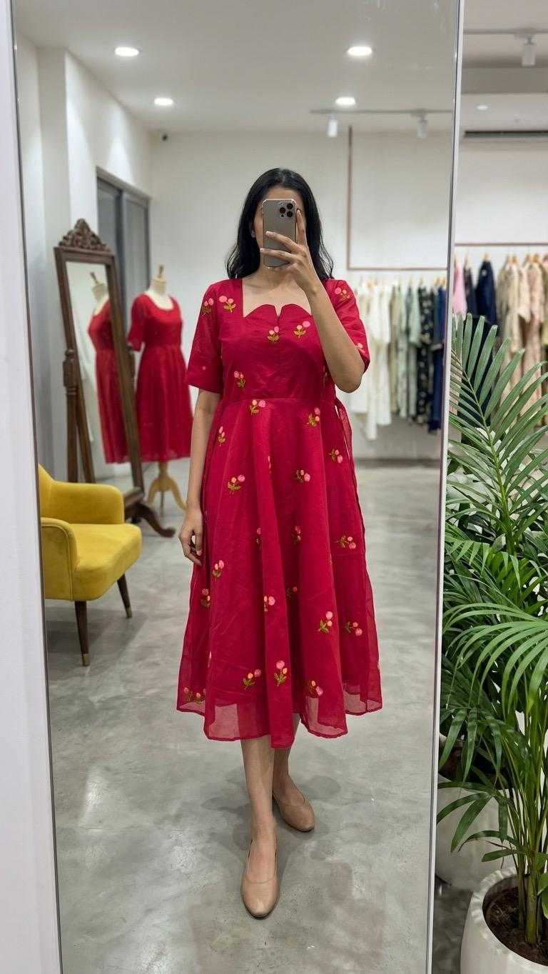 Chanderi Cotton Fancy Gown