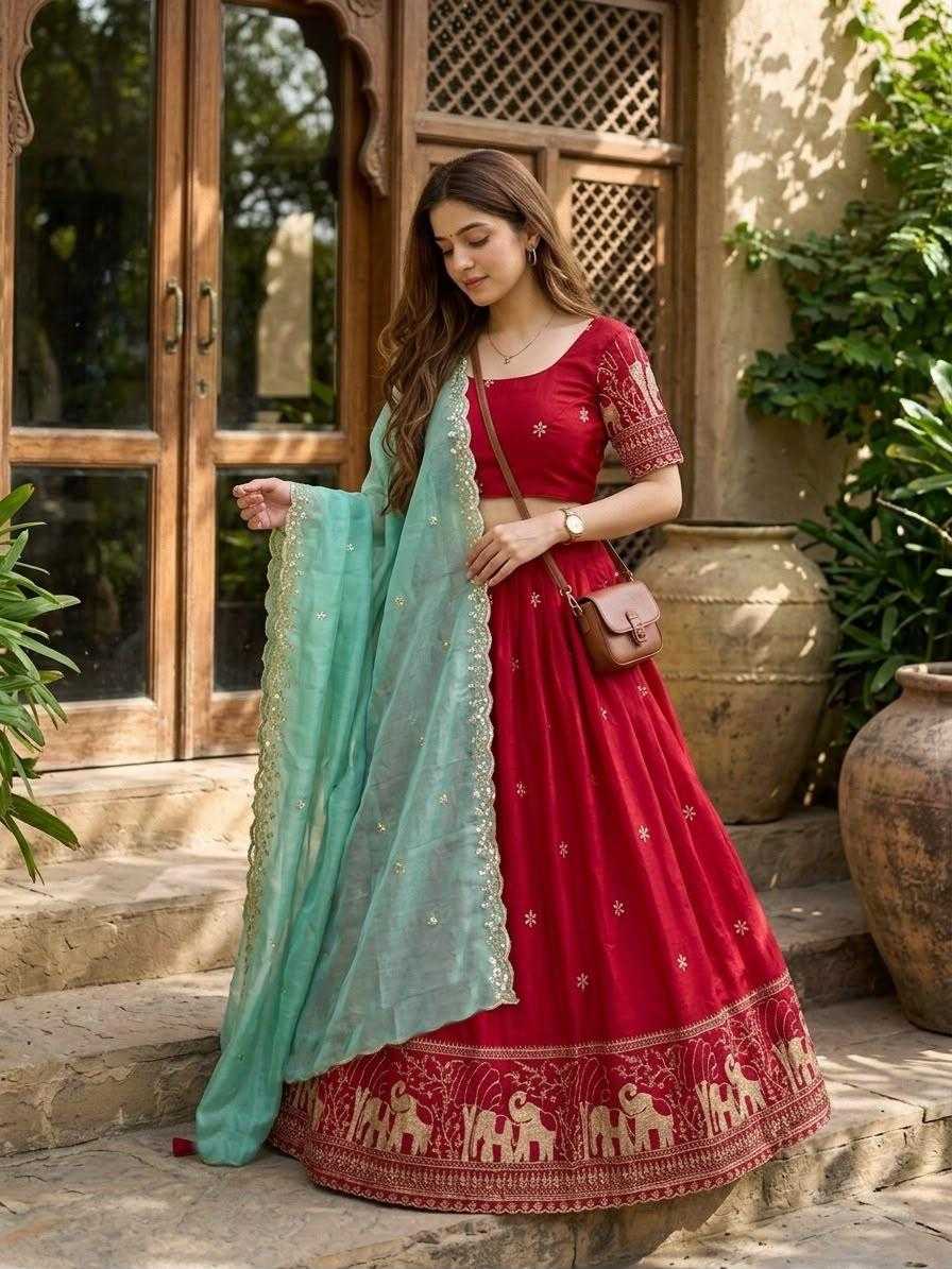 Vichitra Silk Lehenga 199