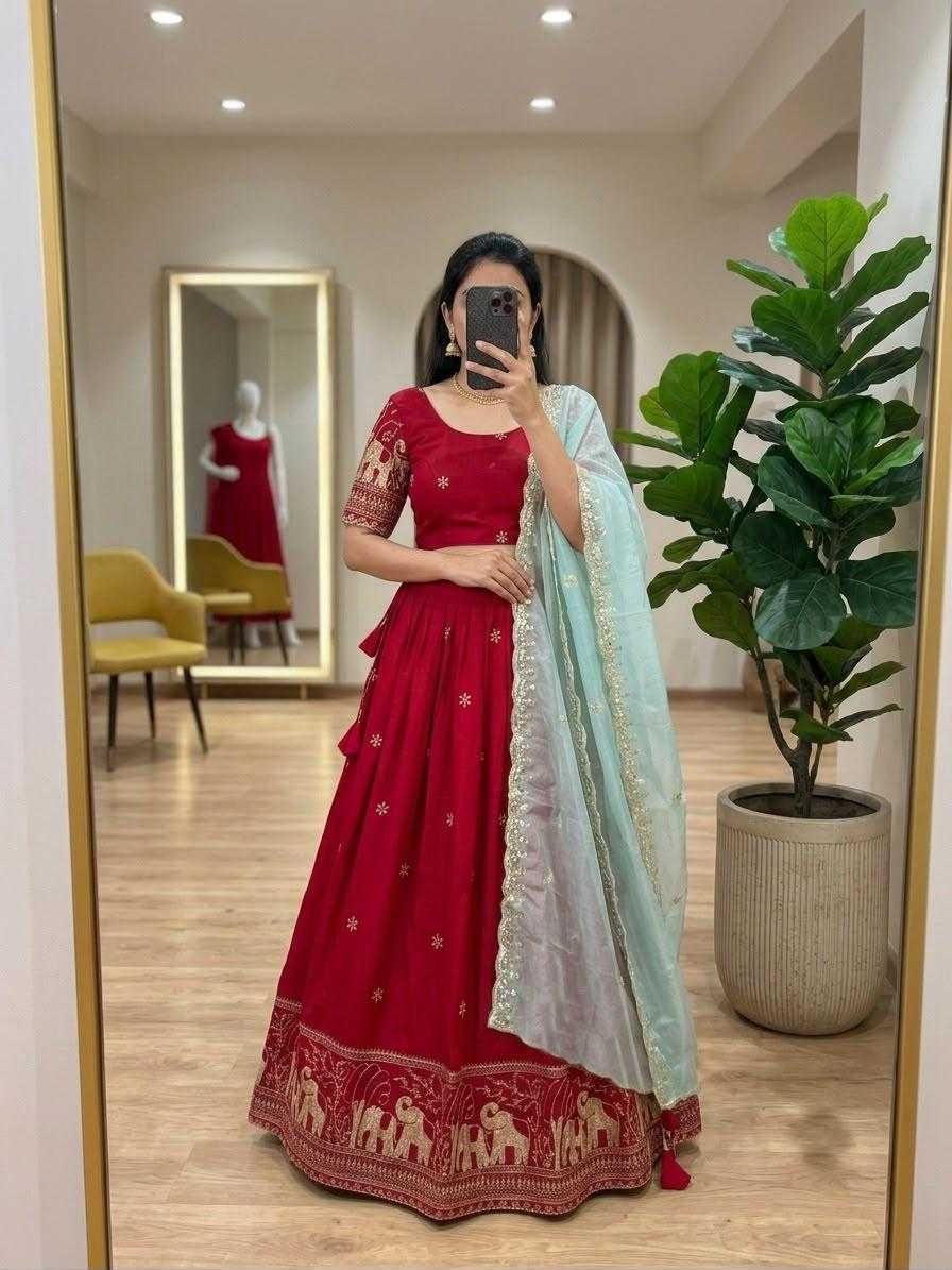 Vichitra Silk Lehenga 199