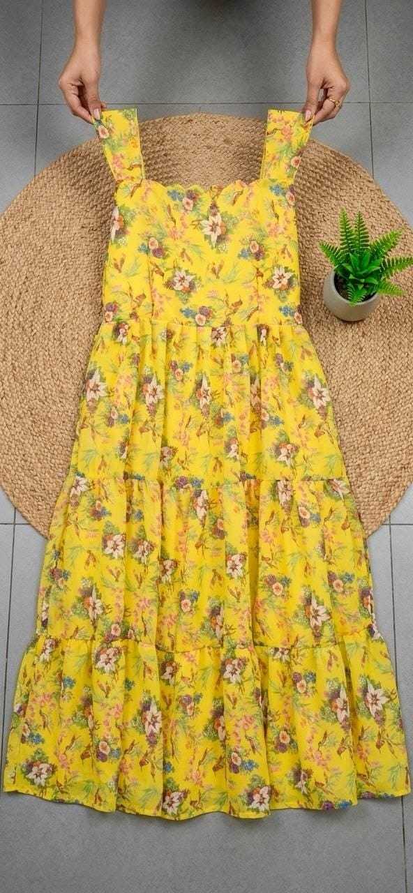 Chiffon Printed Gown