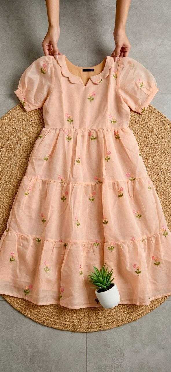 Chanderi Cotton Fancy Gown