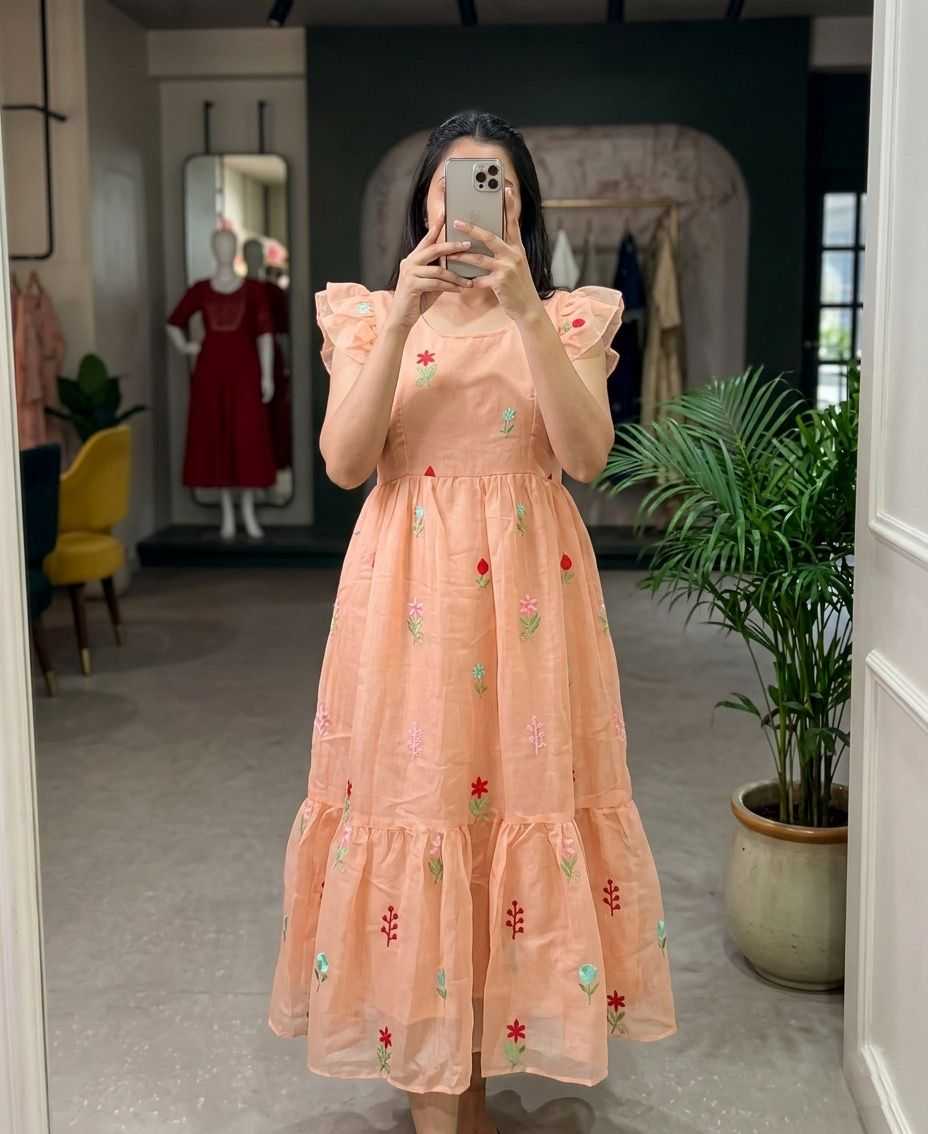 Chanderi Cotton Maxi Dress 225