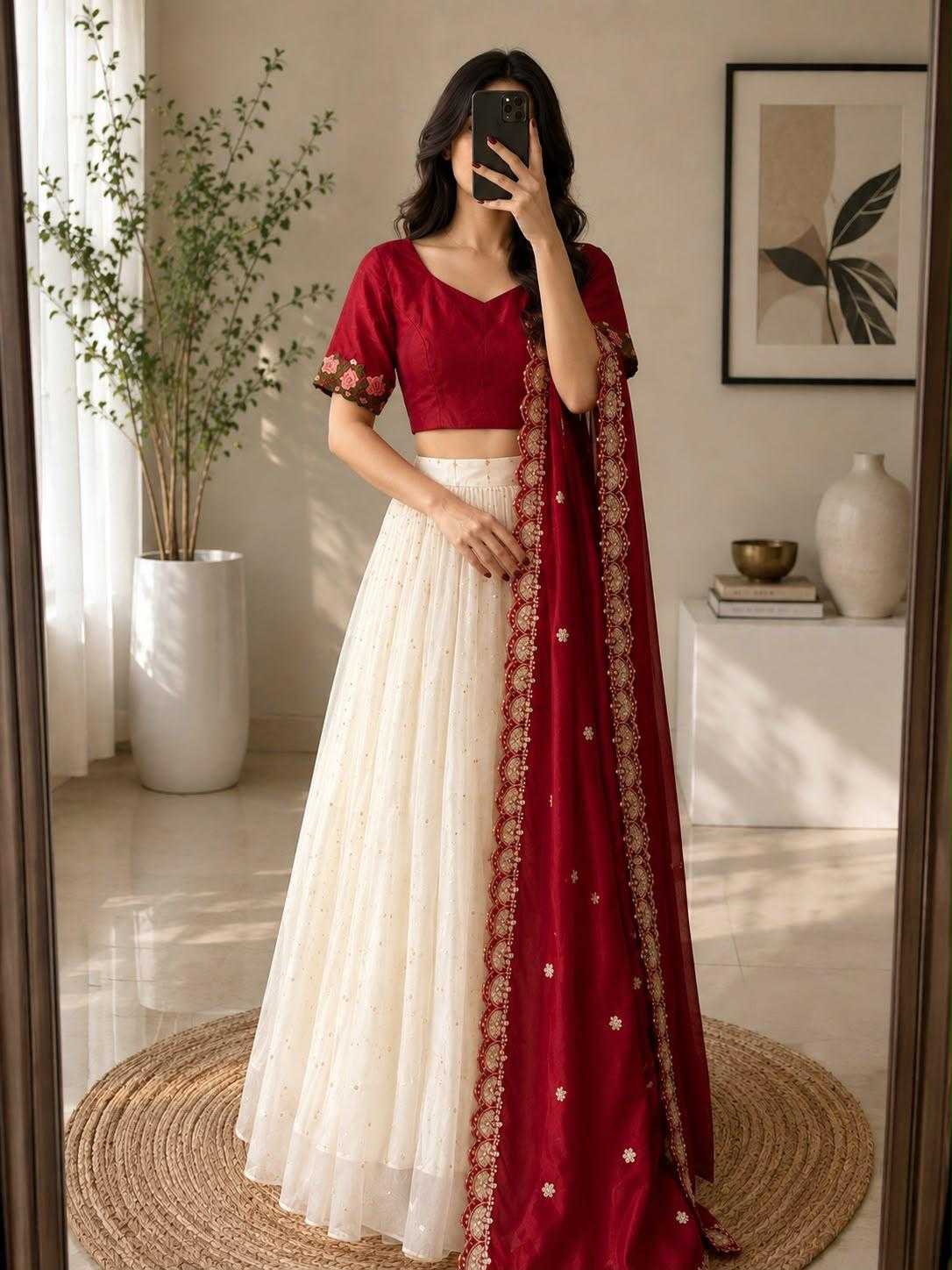 Vichitra Silk Lehenga 244
