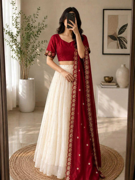 Vichitra Silk Lehenga 244